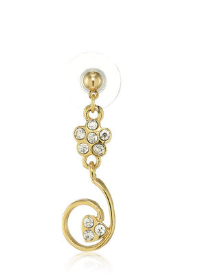 Estele 24 Kt Gold Plated Hanging flower Dangle Earrings - Indian Silk House Agencies