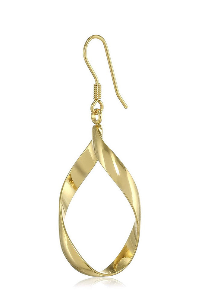 Estele 24 Kt Gold Plated Dna segment Dangle Earrings - Indian Silk House Agencies