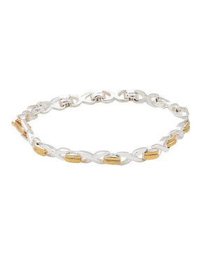 Estele Rhodium Plated Bracelet - Indian Silk House Agencies