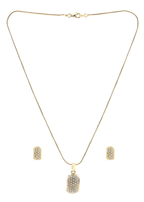 Gold Plated Graceful Designer Necklace Set - Indian Silk House Agencies