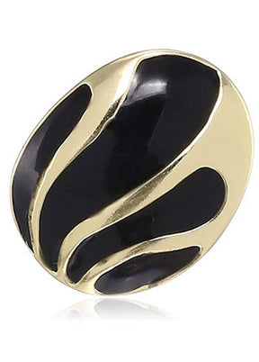 Estele 24 Kt Gold Plated Black enamel studs for women - Indian Silk House Agencies