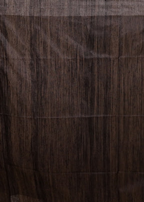 Black Handloom Matka Pure Silk Saree With Blouse Piece