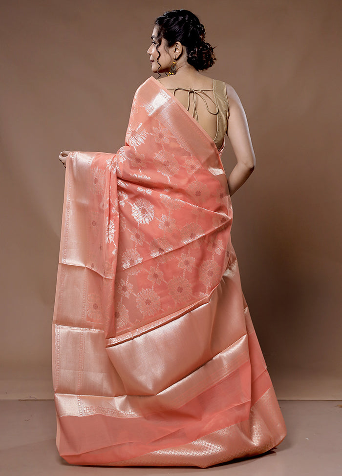 Pink Pure Cotton Saree With Blouse Piece - Indian Silk House Agencies