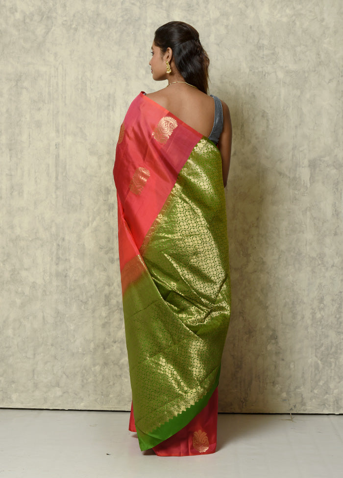 Pink Pure Arni Silk Saree With Blouse Piece - Indian Silk House Agencies