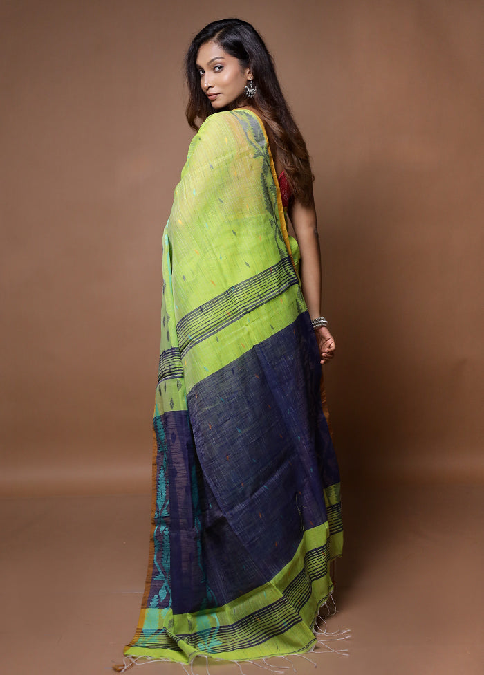 Green Matka Silk Saree With Blouse Piece - Indian Silk House Agencies