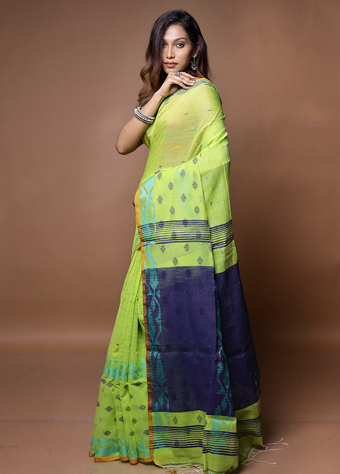 Green Matka Silk Saree With Blouse Piece - Indian Silk House Agencies