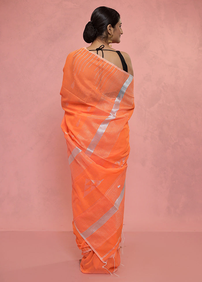 Rust Matka Silk Saree With Blouse Piece - Indian Silk House Agencies