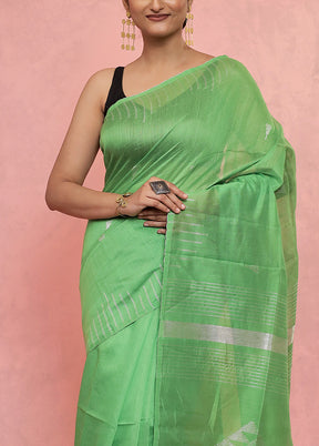 Green Matka Silk Saree With Blouse Piece - Indian Silk House Agencies