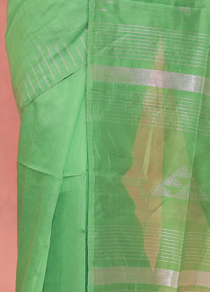 Green Matka Silk Saree With Blouse Piece - Indian Silk House Agencies