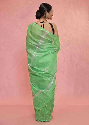 Green Matka Silk Saree With Blouse Piece - Indian Silk House Agencies