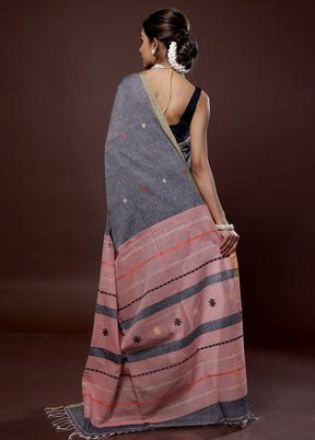 Grey Matka Silk Saree With Blouse Piece - Indian Silk House Agencies