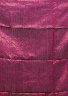 Purple Handloom Matka Pure Silk Saree With Blouse Piece