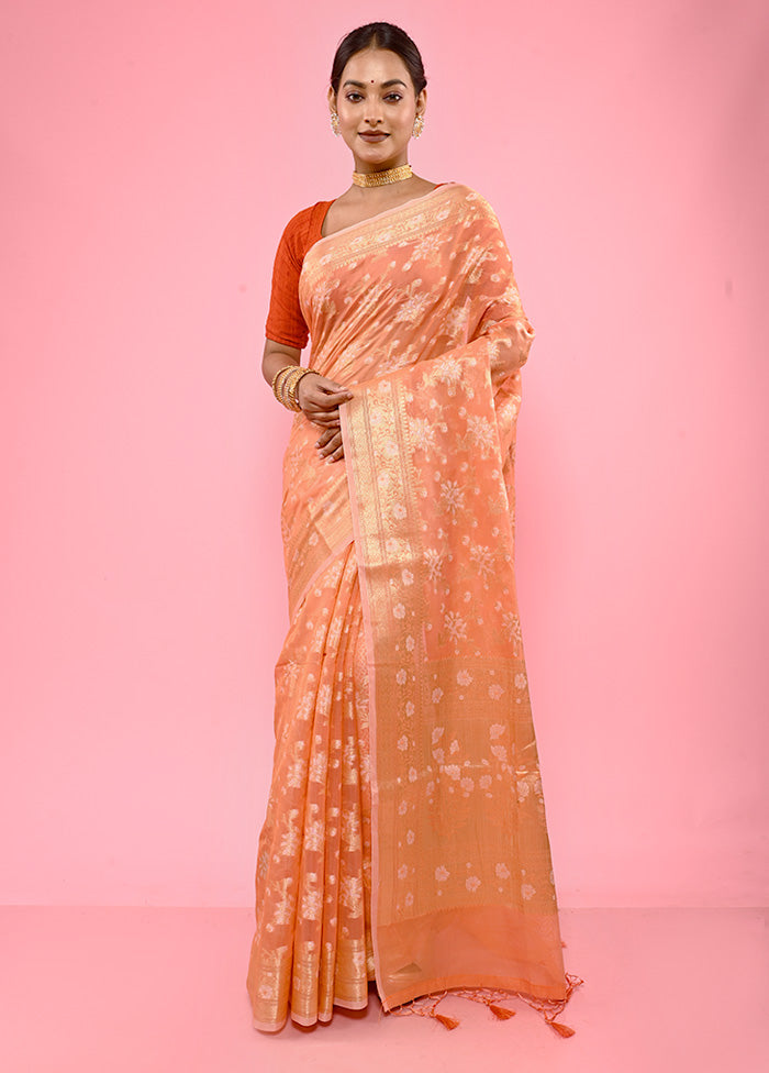 Pink Cotton Saree With Blouse Piece - Indian Silk House Agencies