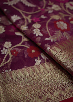 Pink Kora Silk Saree With Blouse Piece - Indian Silk House Agencies