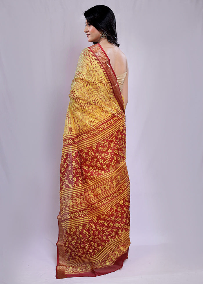 Multicolor Printed Pure Silk Saree With Blouse Piece - Indian Silk House Agencies