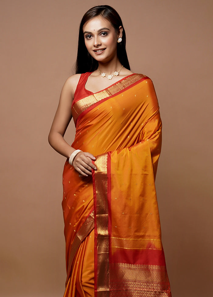 Pink Kanjivaram Silk Saree With Blouse Piece