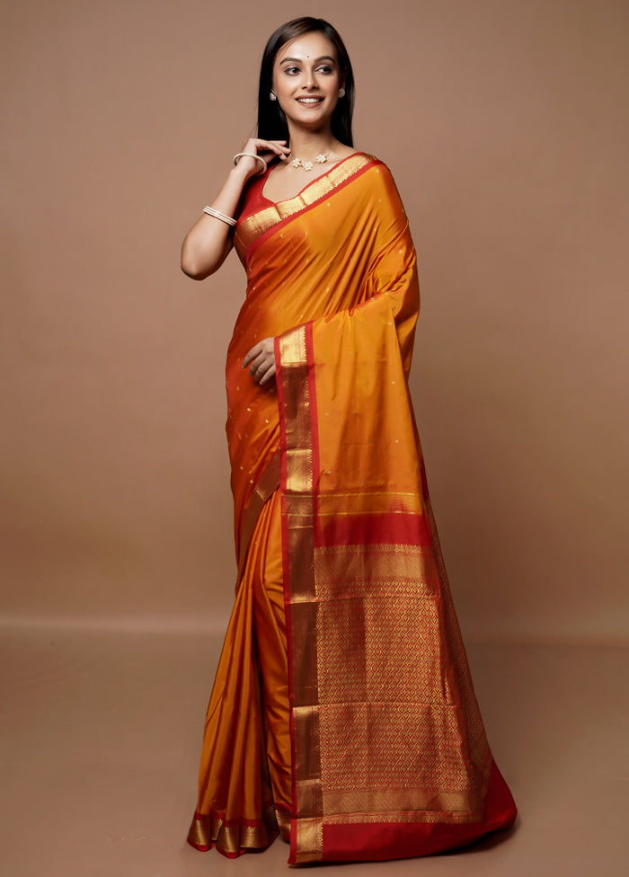 Pink Kanjivaram Silk Saree With Blouse Piece