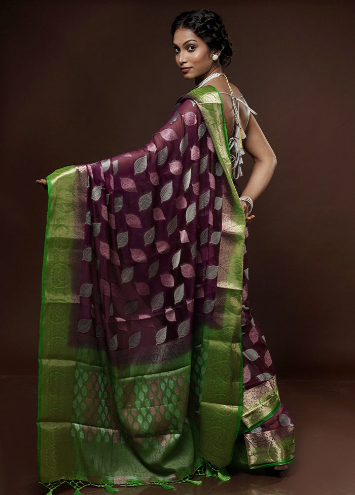 Pink Dupion Silk Saree With Blouse Piece