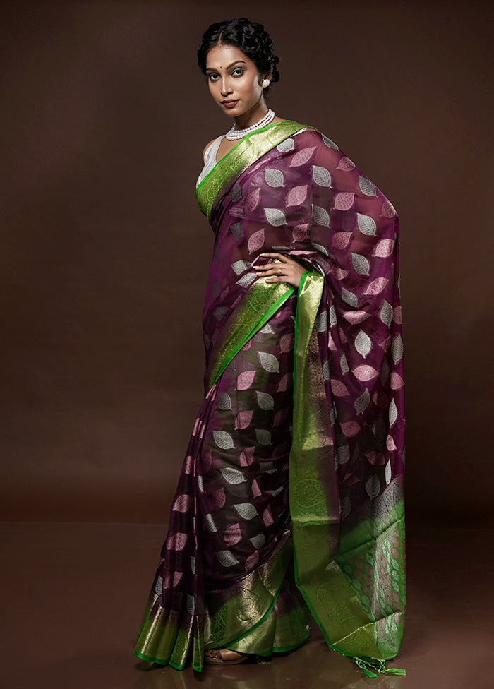 Pink Dupion Silk Saree With Blouse Piece