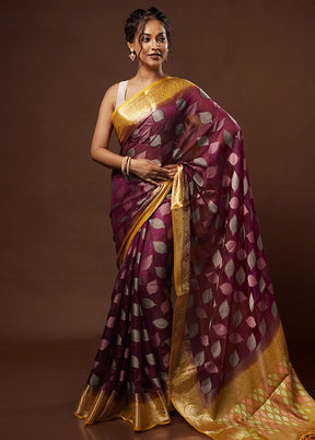 Pink Dupion Silk Saree With Blouse Piece - Indian Silk House Agencies