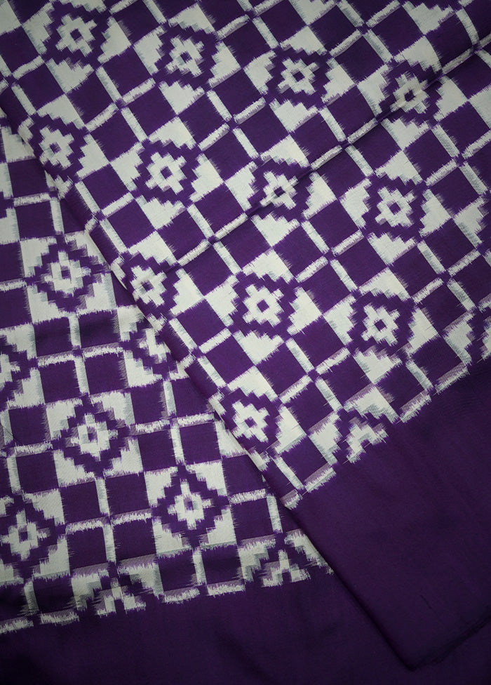 Purple Tissue Pure Silk Saree With Blouse Piece
