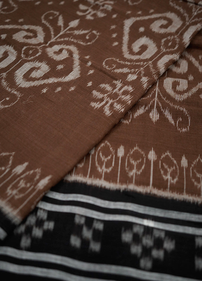 Rust Orissa Cotton Saree Without Blouse Piece - Indian Silk House Agencies