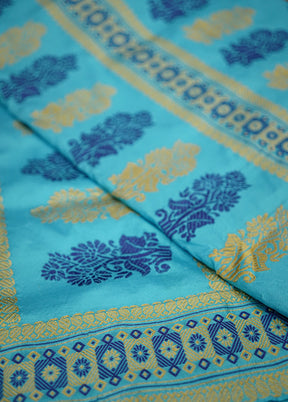 Blue Assam Pure Silk Saree With Blouse Piece - Indian Silk House Agencies