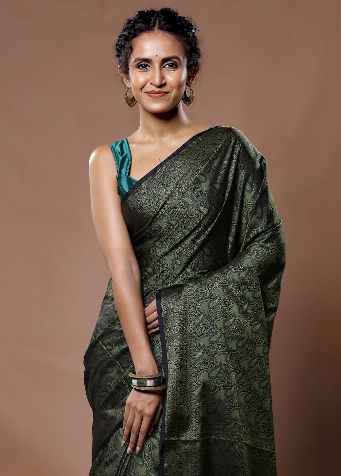 Multicolor Jamewar Banarasi Silk Saree With Blouse Piece