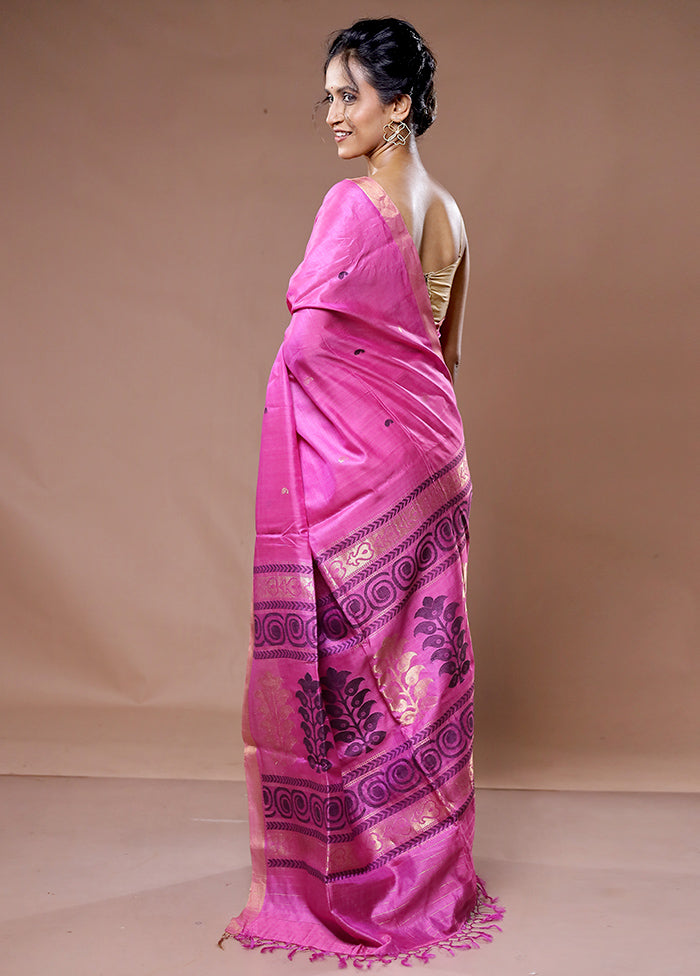 Multicolor Tussar Pure Silk Saree With Blouse Piece - Indian Silk House Agencies