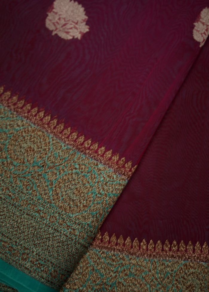 Red Kora Pure Silk Saree With Blouse Piece