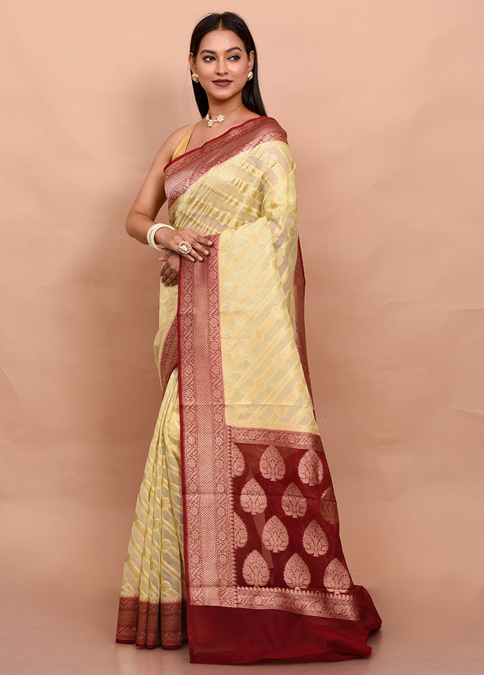Multicolor Kora Silk Saree With Blouse Piece
