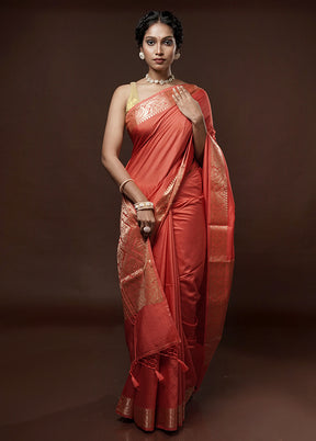 Pink Cotton Saree With Blouse Piece