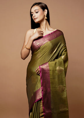 Multicolor Dupion Silk Saree With Blouse Piece