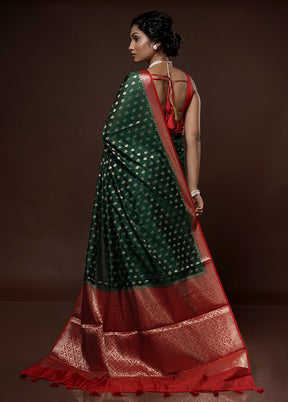 Green Georgette Saree With Blouse Piece