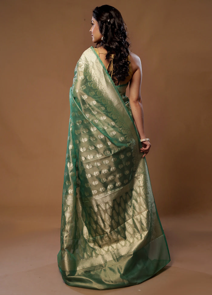 Multicolor Tissue Silk Saree With Blouse Piece