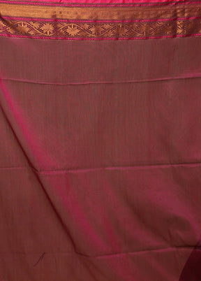 Maroon Matka Silk Saree With Blouse Piece