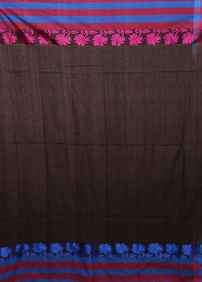 Black Matka Silk Saree With Blouse Piece