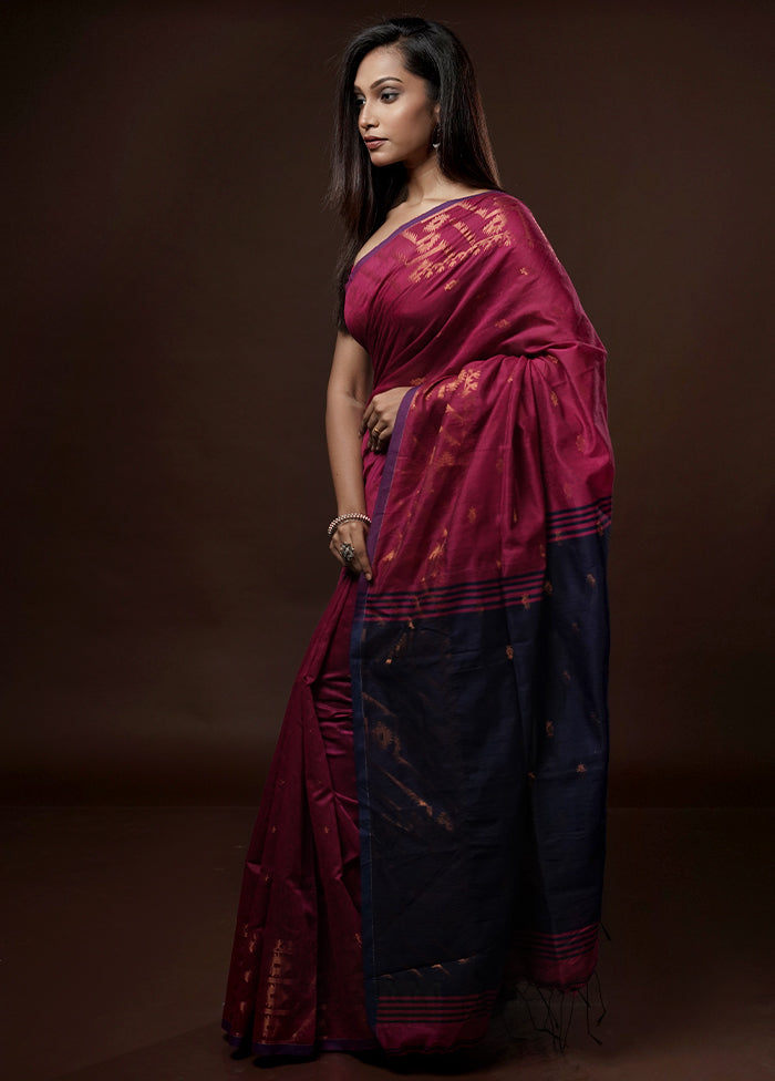 Pink Matka Silk Saree With Blouse Piece - Indian Silk House Agencies