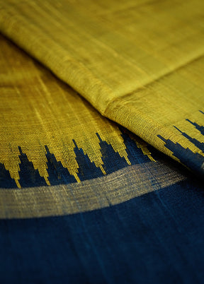 Yellow Tussar Silk Saree With Blouse Piece - Indian Silk House Agencies