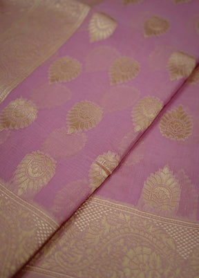 Pink Cotton Saree With Blouse Piece - Indian Silk House Agencies