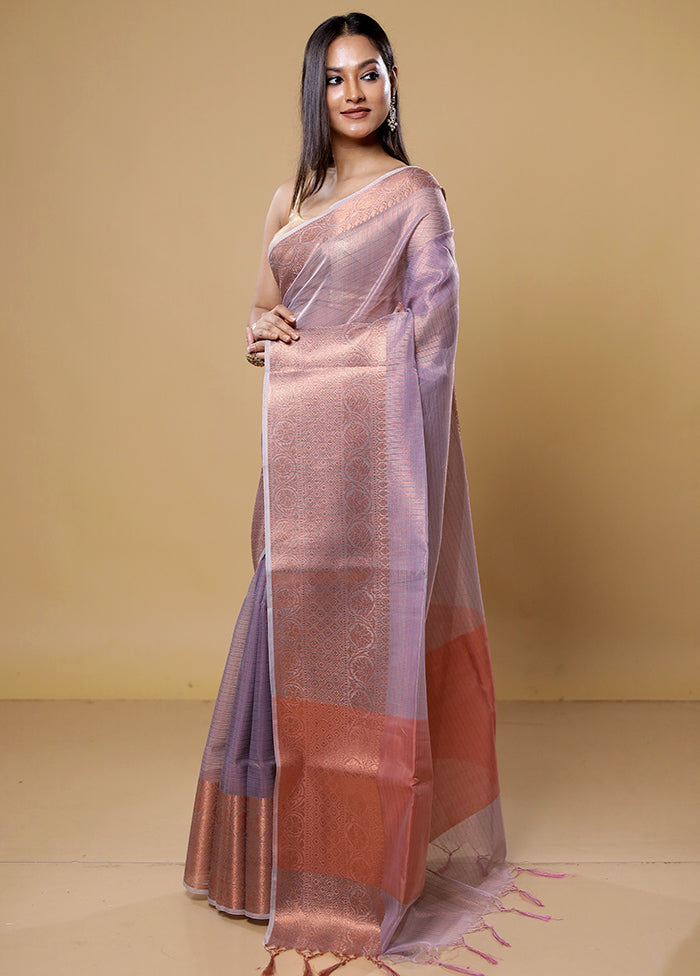 Gold Tissue Silk Saree With Blouse Piece