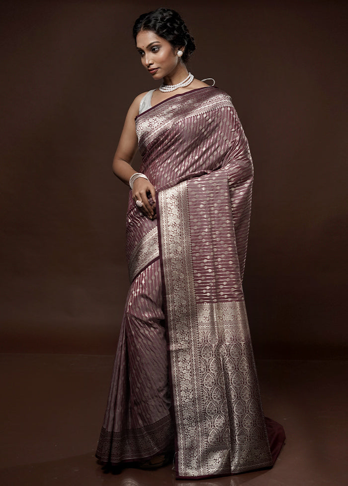 Brown Uppada Silk Saree With Blouse Piece - Indian Silk House Agencies