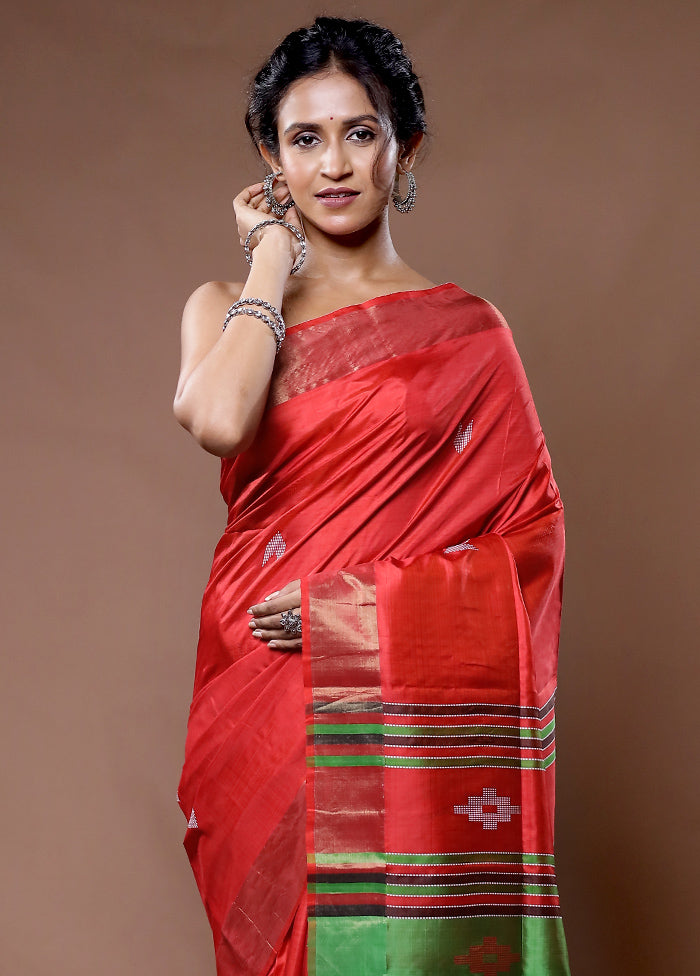Multicolor Kalakhetra Kanjivaram Silk Saree With Blouse Piece