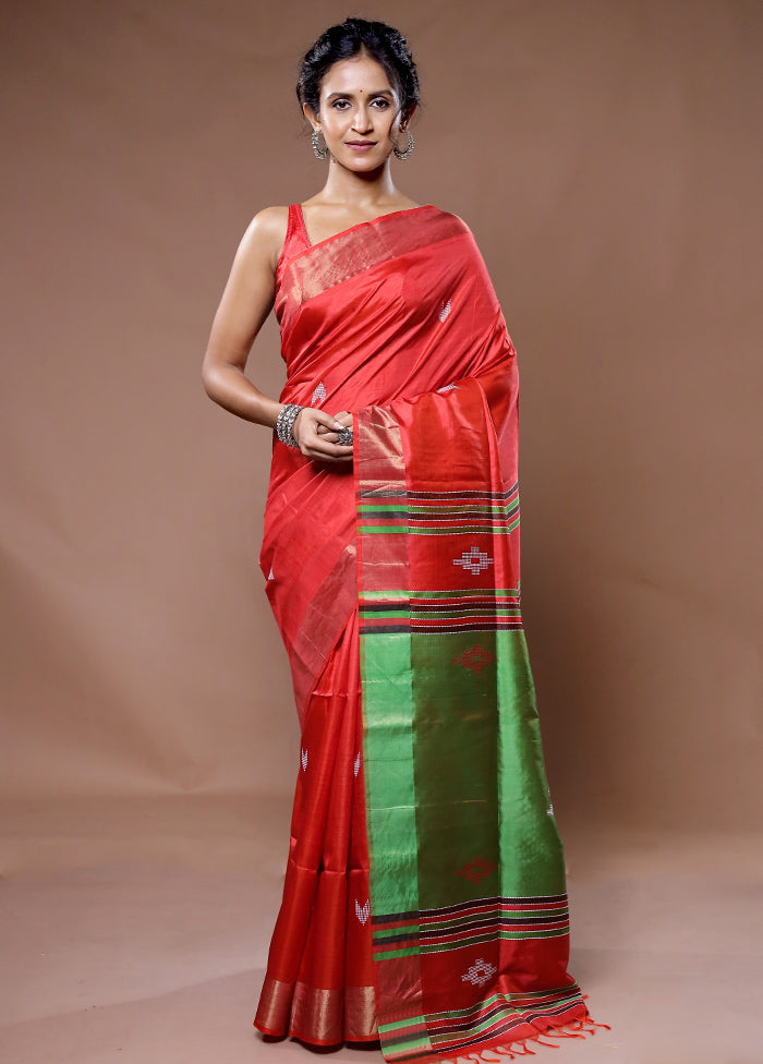 Multicolor Kalakhetra Kanjivaram Silk Saree With Blouse Piece - Indian Silk House Agencies