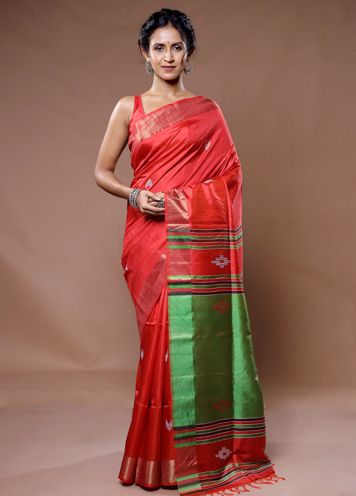 Multicolor Kalakhetra Kanjivaram Silk Saree With Blouse Piece