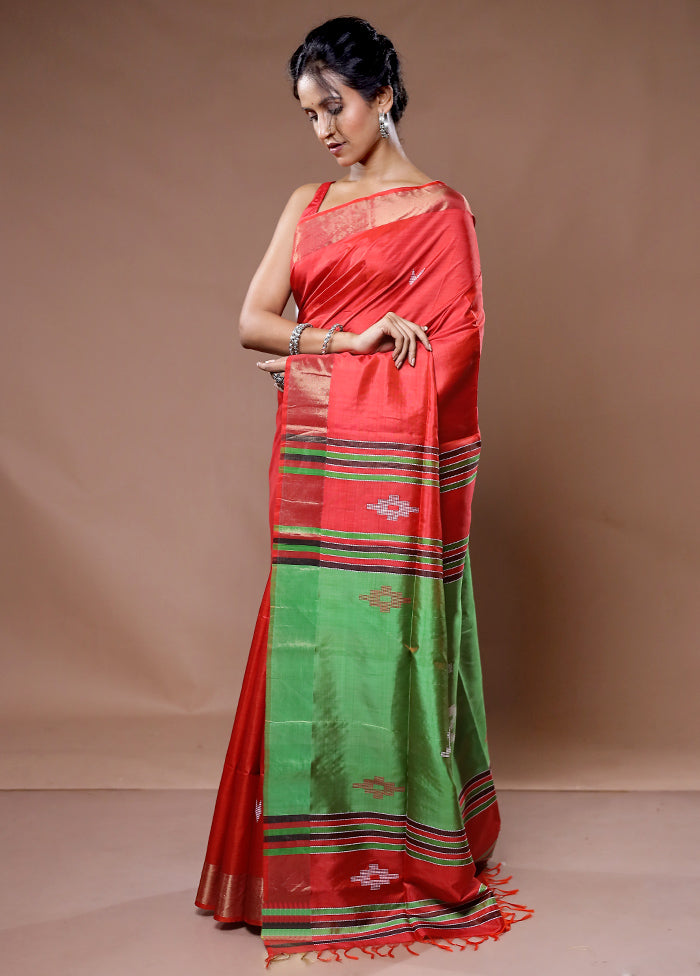 Multicolor Kalakhetra Kanjivaram Silk Saree With Blouse Piece - Indian Silk House Agencies