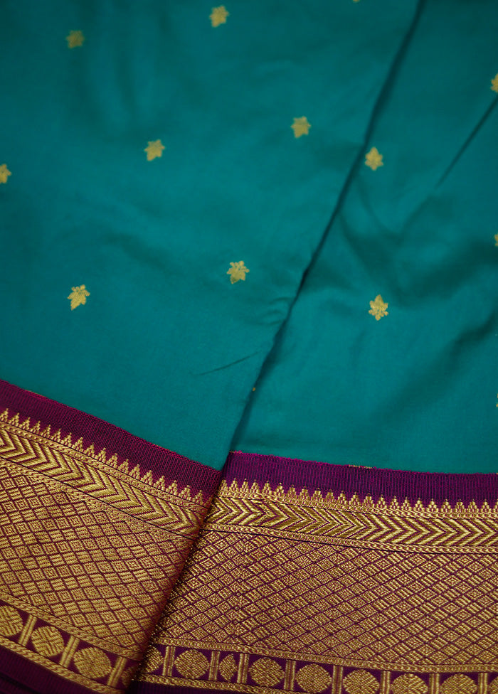 Green Kanjivaram Silk Saree Without Blouse Piece