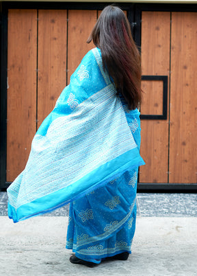 Multicolor Bhagalpuri Silk Saree With Blouse Piece - Indian Silk House Agencies