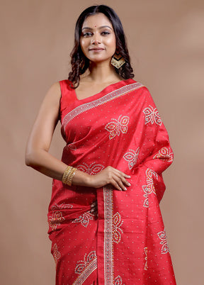 Multicolor Bishnupuri Stitch Saree With Blouse Piece - Indian Silk House Agencies