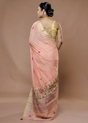 Pink Tissue Silk Saree With Blouse Piece - Indian Silk House Agencies